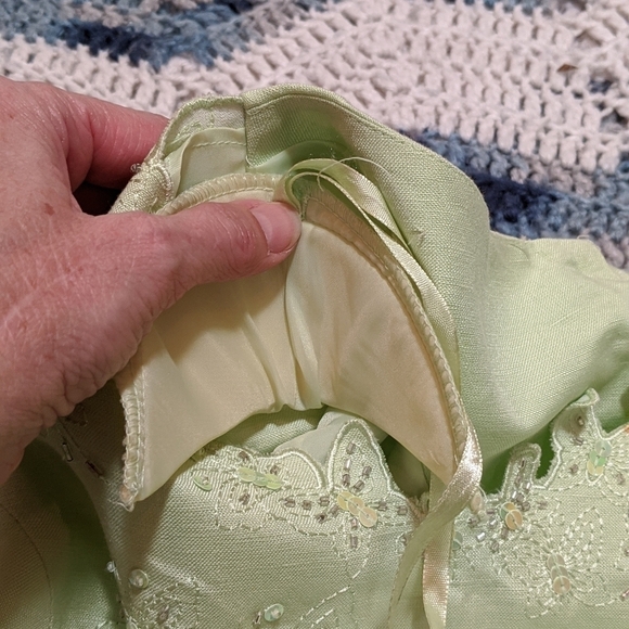 Plaza South Petite Lined Top - Linen Size 8P - Picture 9 of 9